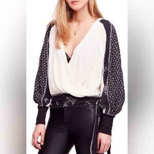 Elegant Black and White Women's Top